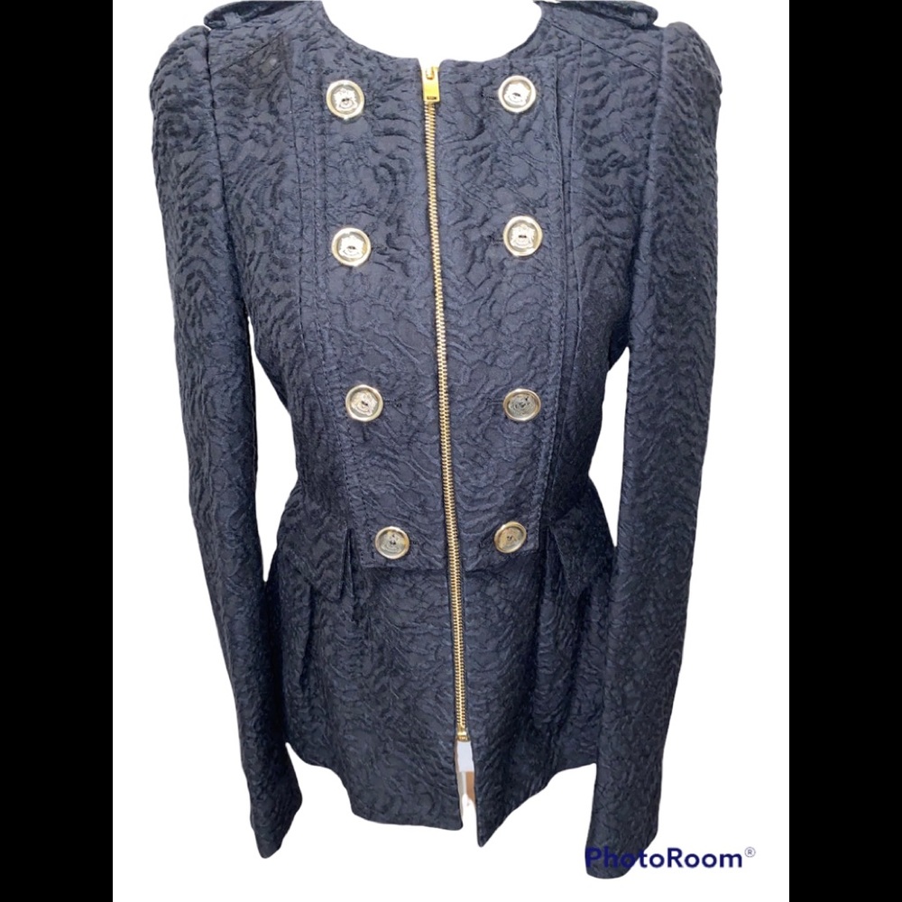 Zara Military Style Jacket with Gold Buttons Great Condition Size XS